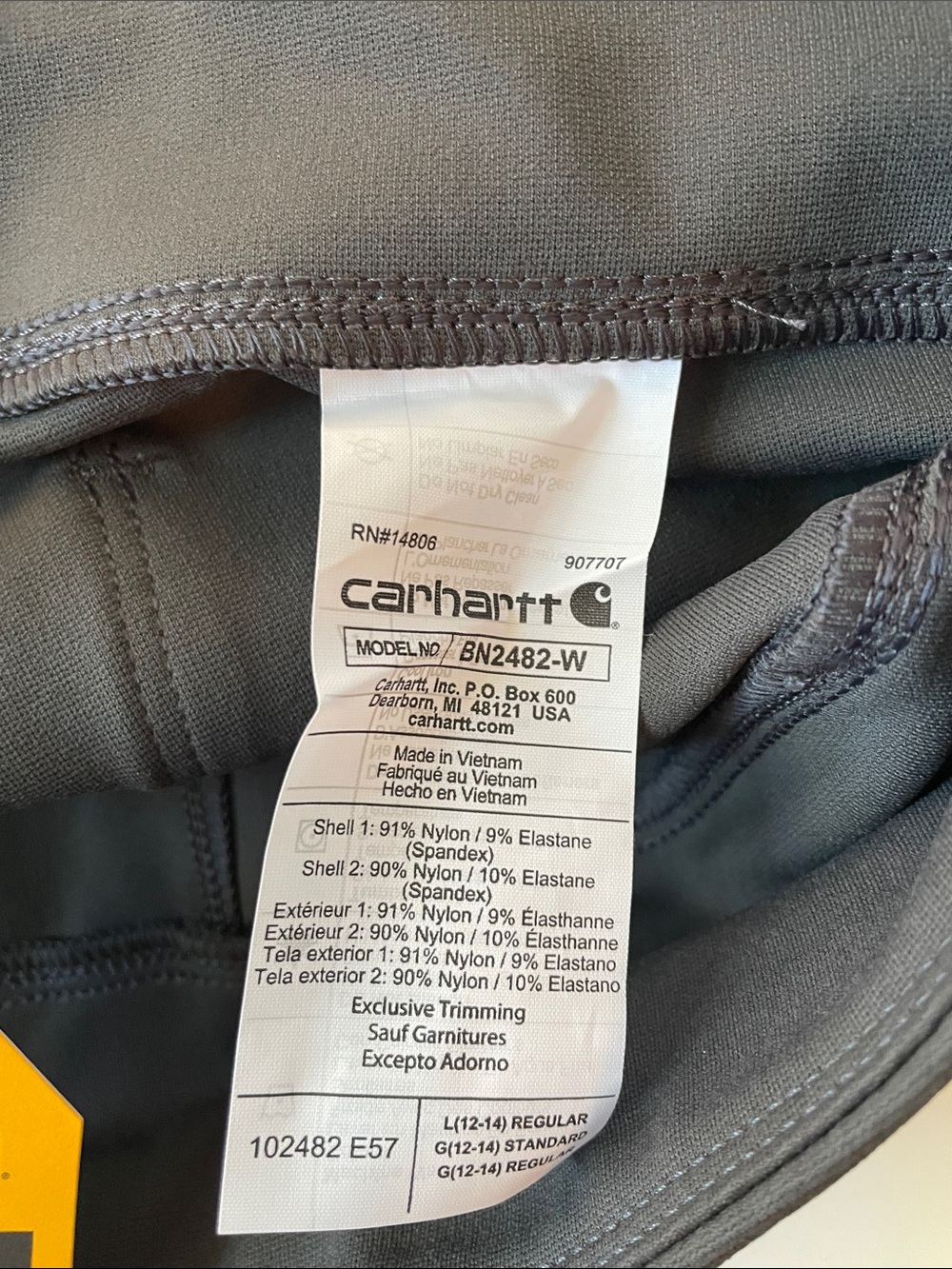 Carhartt Women's Large Force Fitted Midweight Utility Fitted Legging NWT - Picture 9 of 9